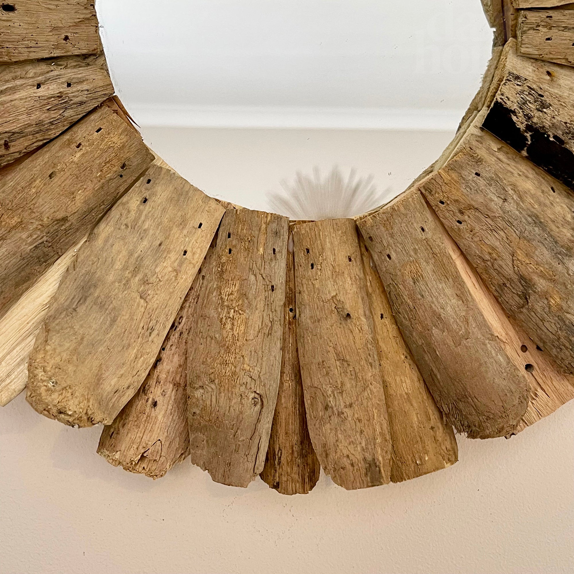 Round Driftwood Mirror 60cm
