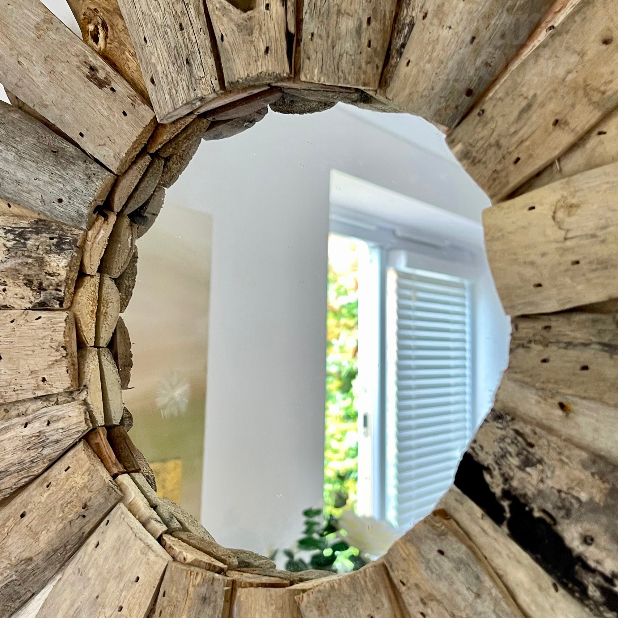 Round Driftwood Mirror 60cm