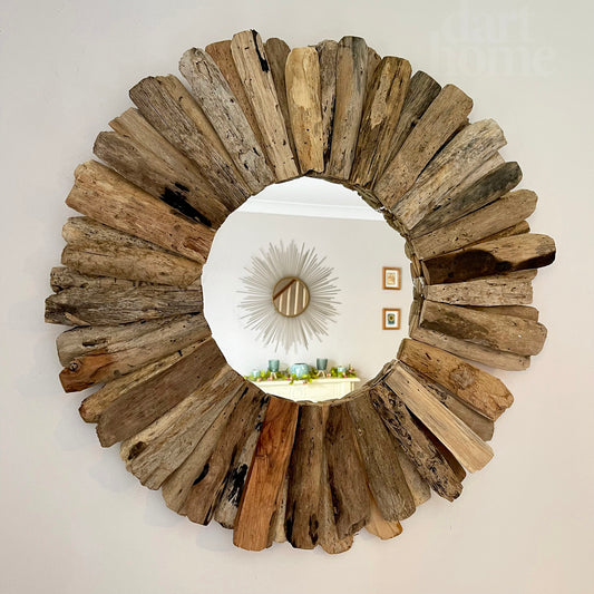 Round Driftwood Mirror 40cm