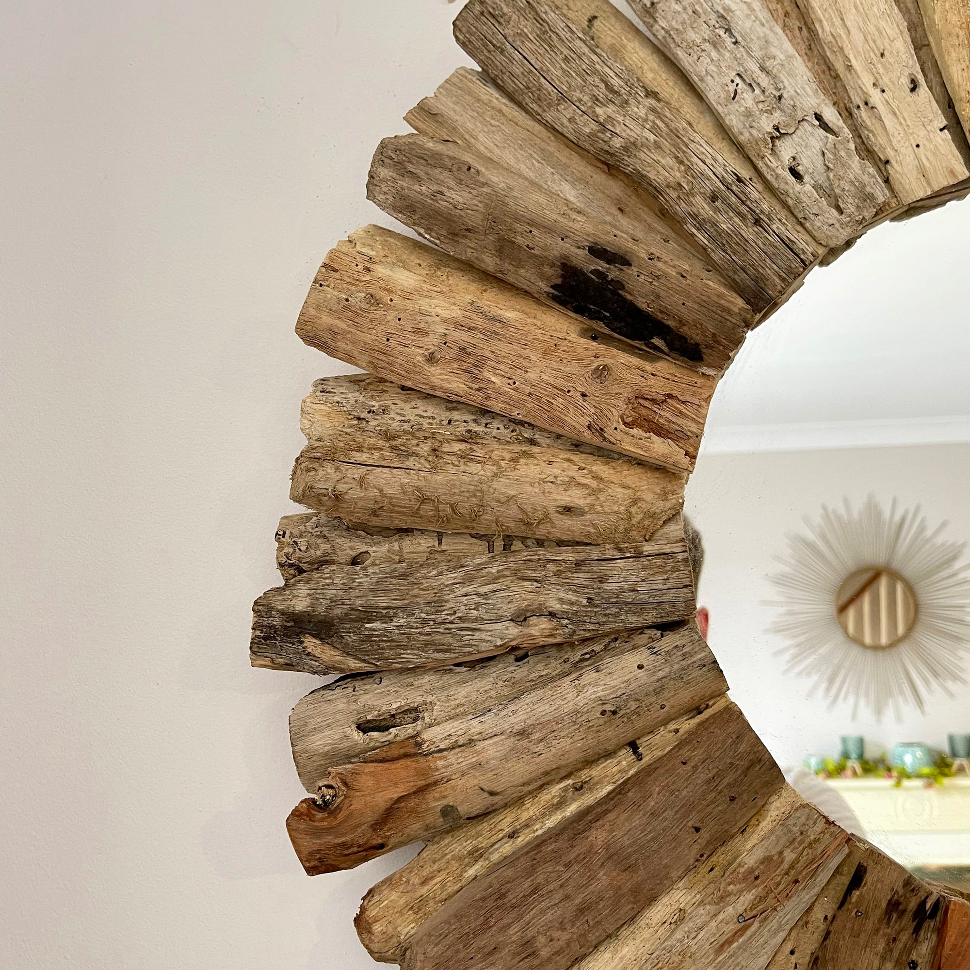Round Driftwood Mirror 40cm