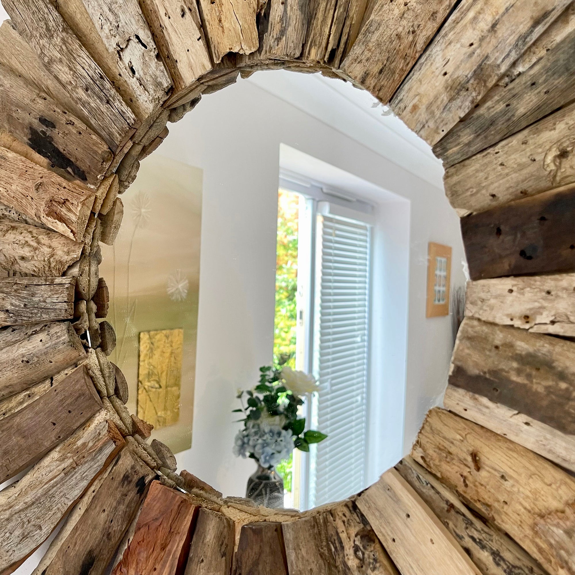 Round Driftwood Mirror 40cm
