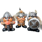 Set mit 3 Mini-Wikingerfiguren