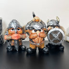 Set mit 3 Mini-Wikingerfiguren