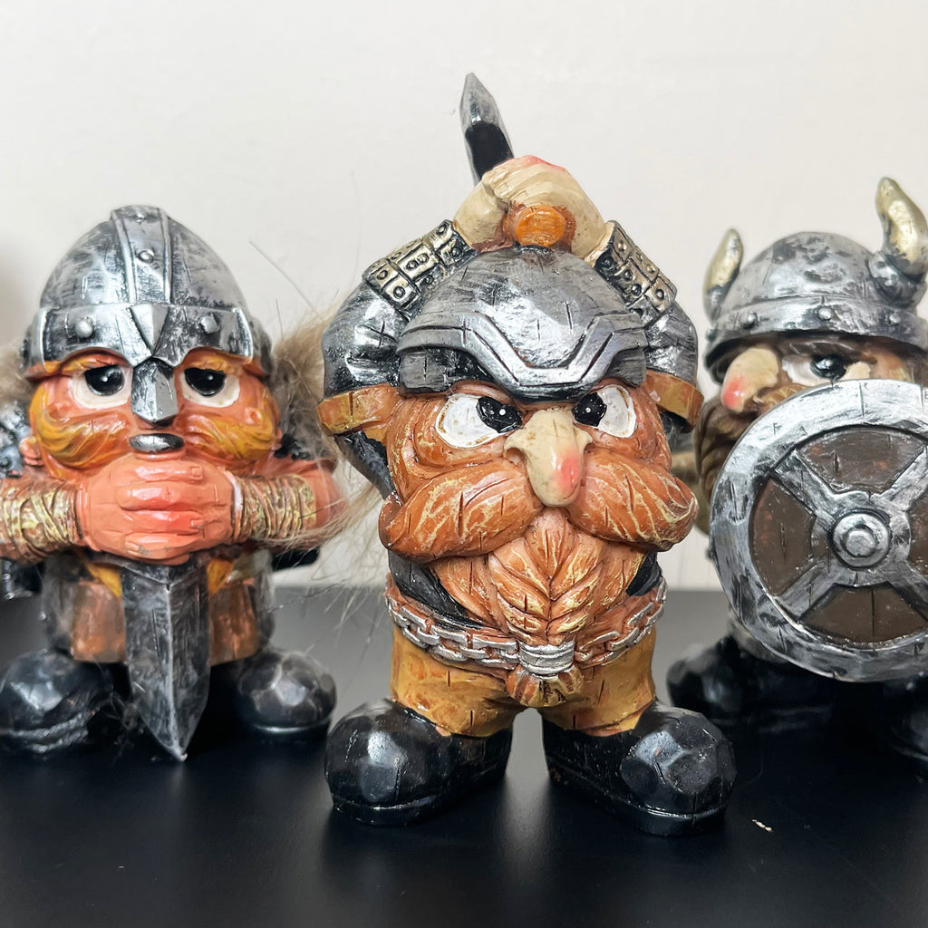 Set mit 3 Mini-Wikingerfiguren