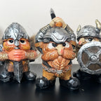 Set mit 3 Mini-Wikingerfiguren