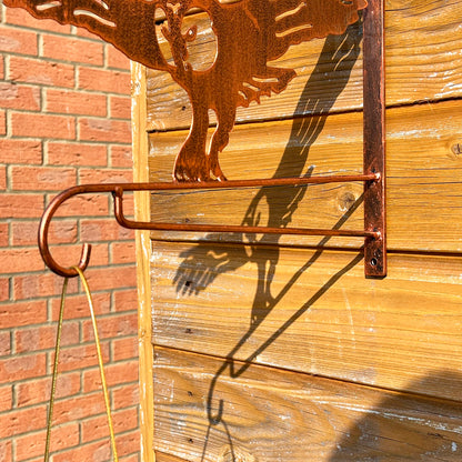 Owl Steel Hanging Basket Bracket - Copper Finish