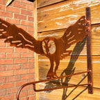 Eulen-Hängekorbhalterung aus Stahl – Kupfer-Finish