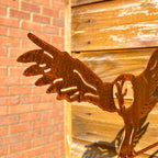 Eulen-Hängekorbhalterung aus Stahl – Kupfer-Finish