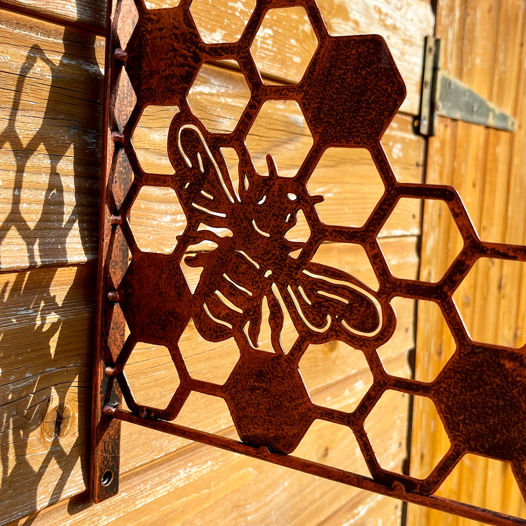 Bumble Bee Steel Hanging Basket Bracket - Copper