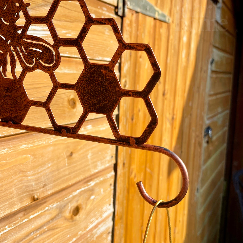 Bumble Bee Steel Hanging Basket Bracket - Copper
