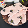 Pack Of 2 Pink Summer Bee Oven Mitts