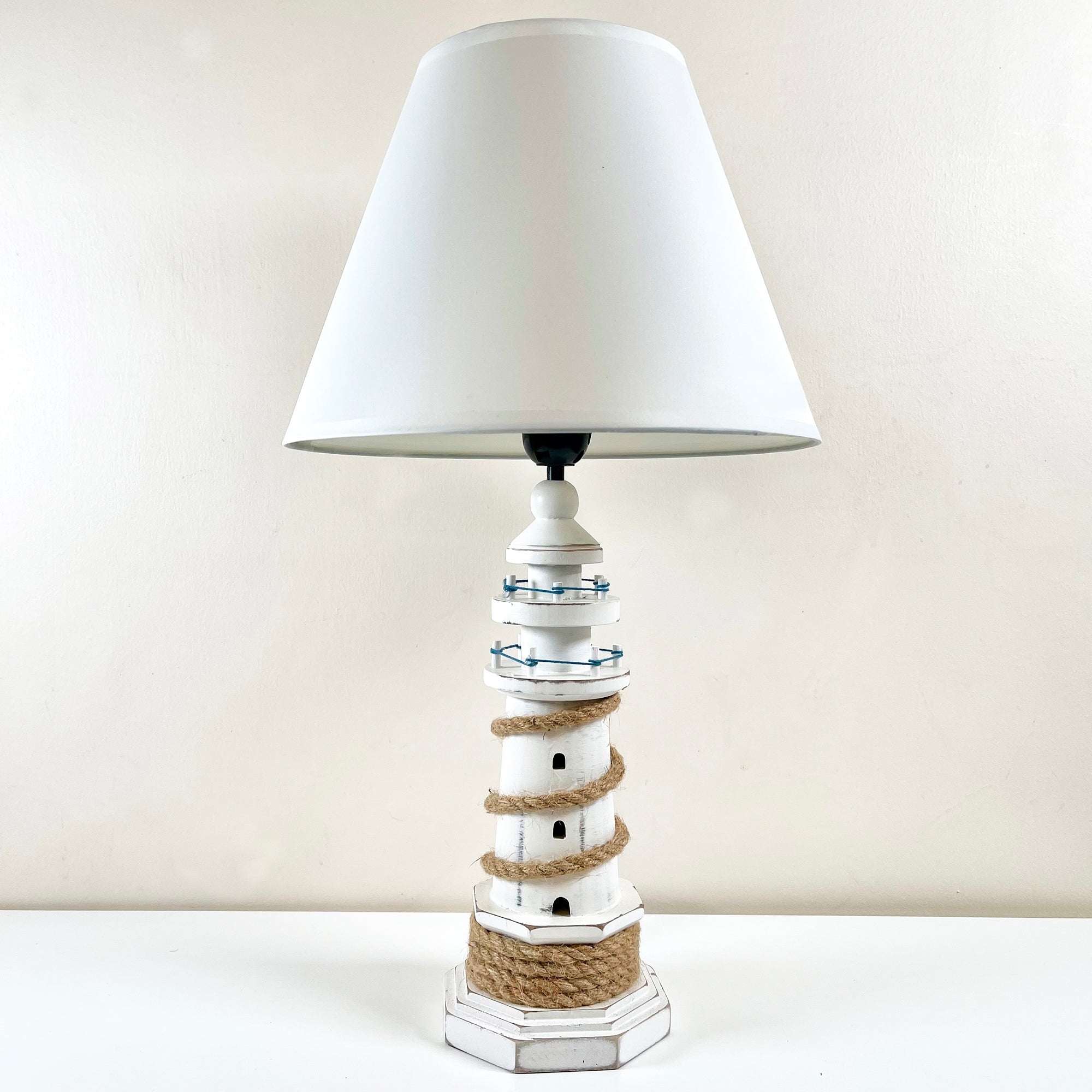 Wooden Lighthouse Table Lamp