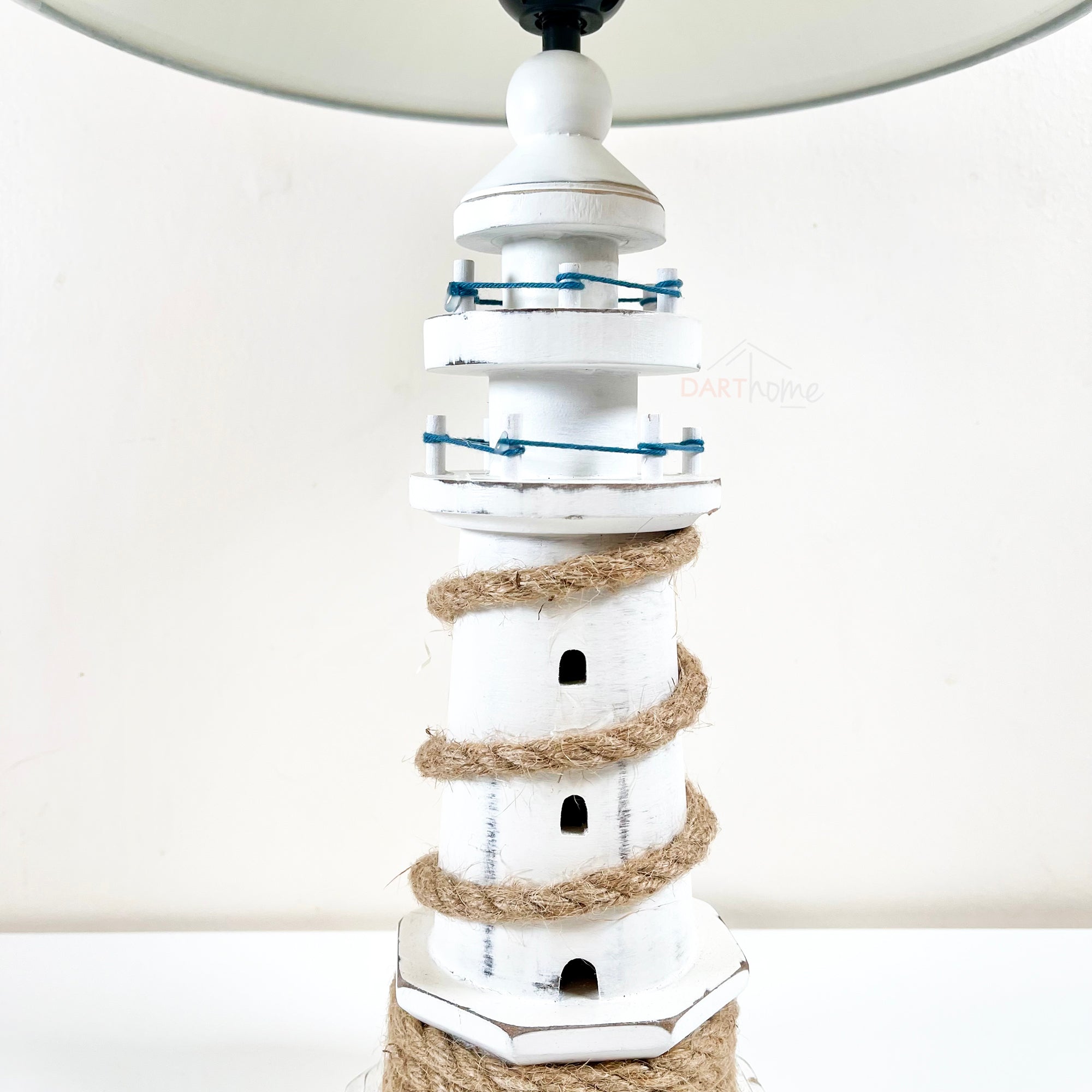 Wooden Lighthouse Table Lamp