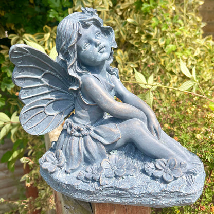 Bronze Resin Flower Fairy Ornament