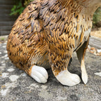 Braune Kaninchen-Gartenskulptur aus Metall