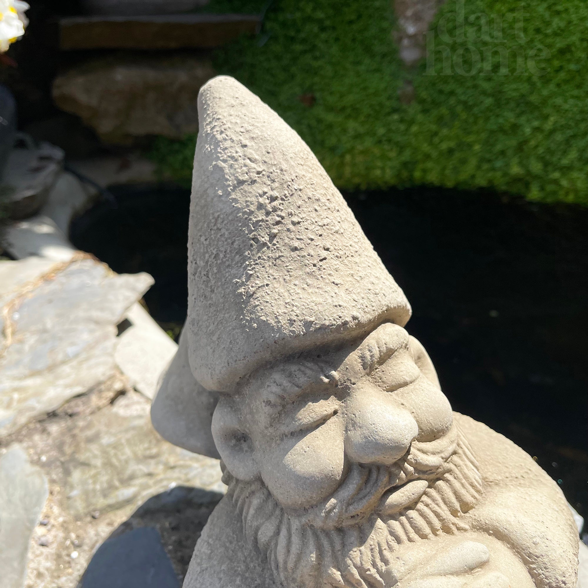 Stone Sleeping Gnome Garden Ornament