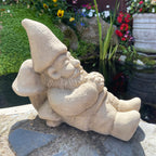 Stone Sleeping Gnome Garden Ornament