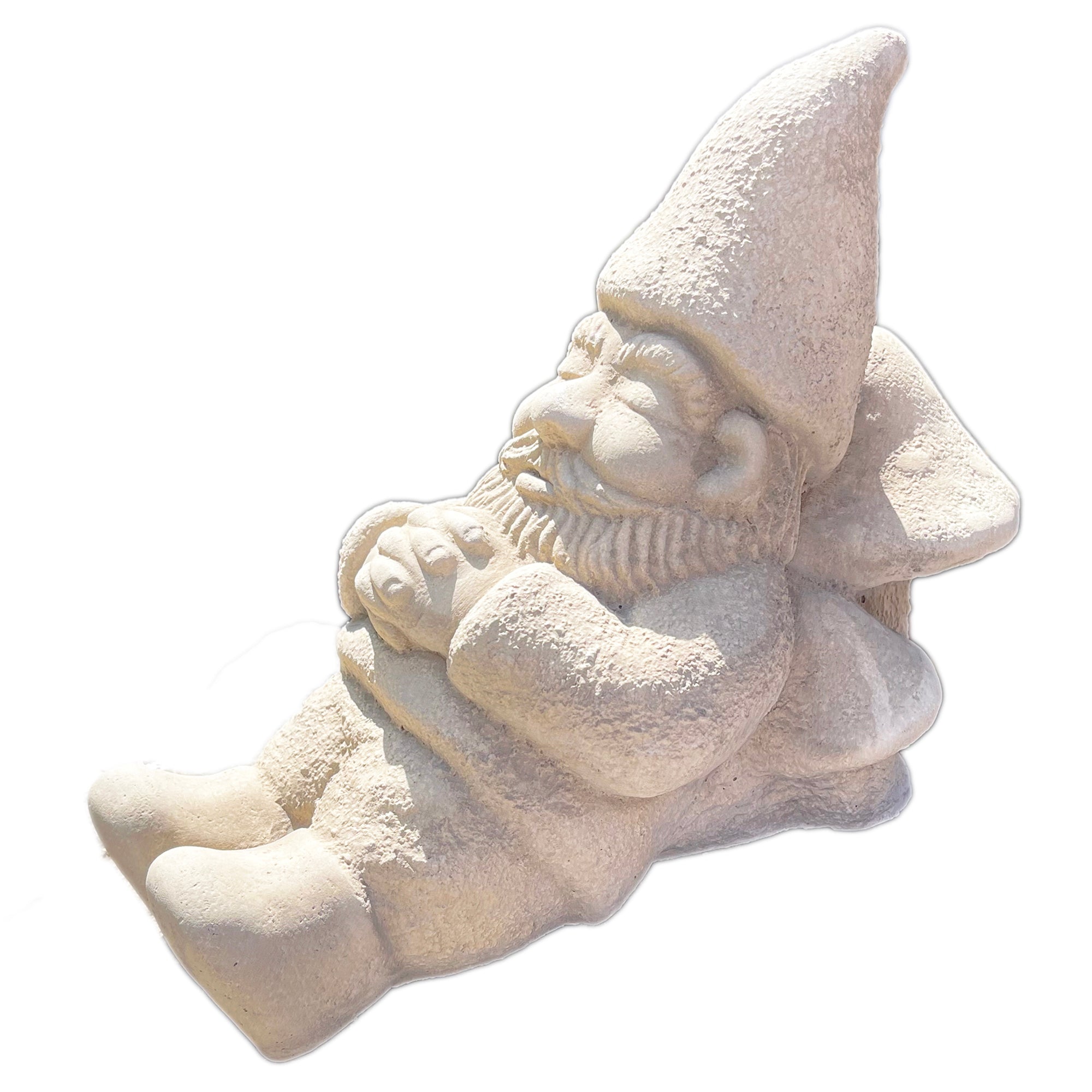 Stone Sleeping Gnome Garden Ornament