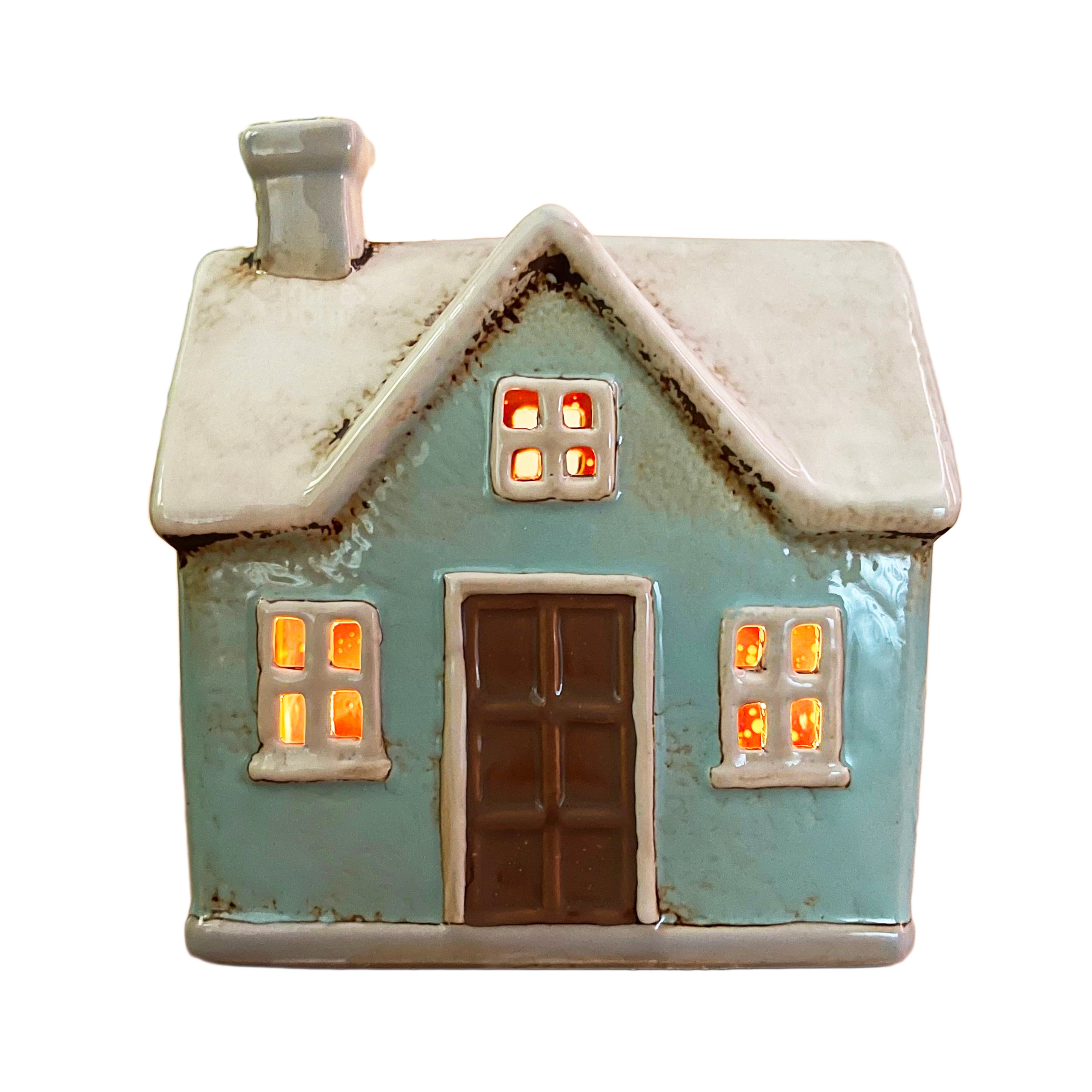 Ceramic Green House Candle Holder