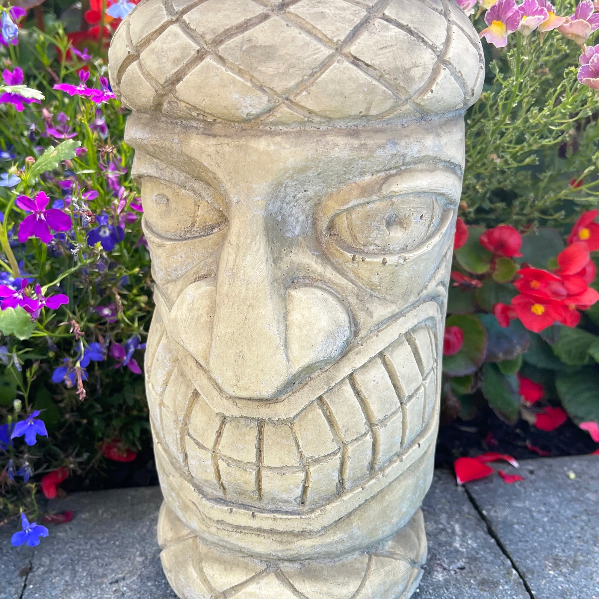 Stone Tiki Totem Pole Ornament