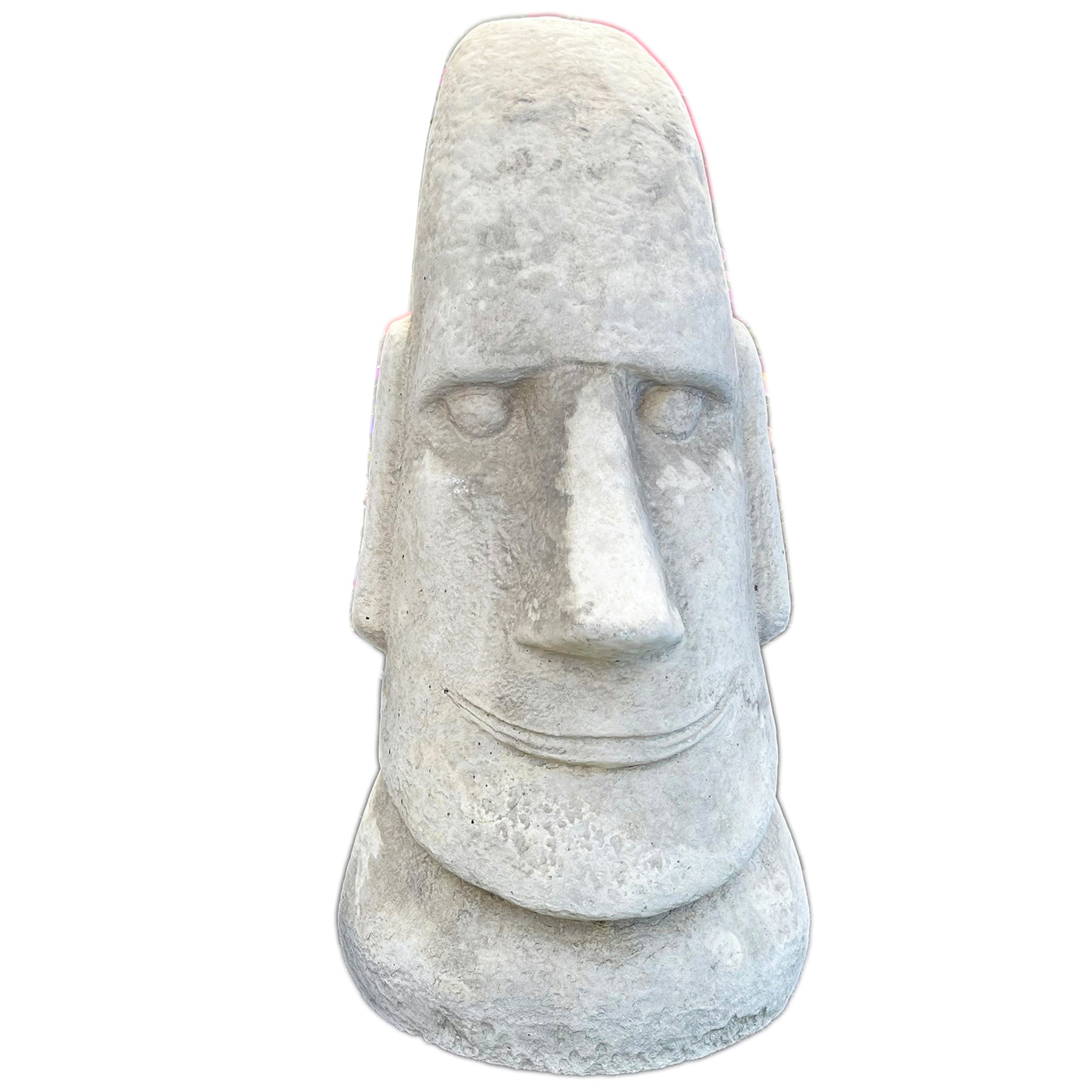 Stone Easter Island Head Garden Ornament