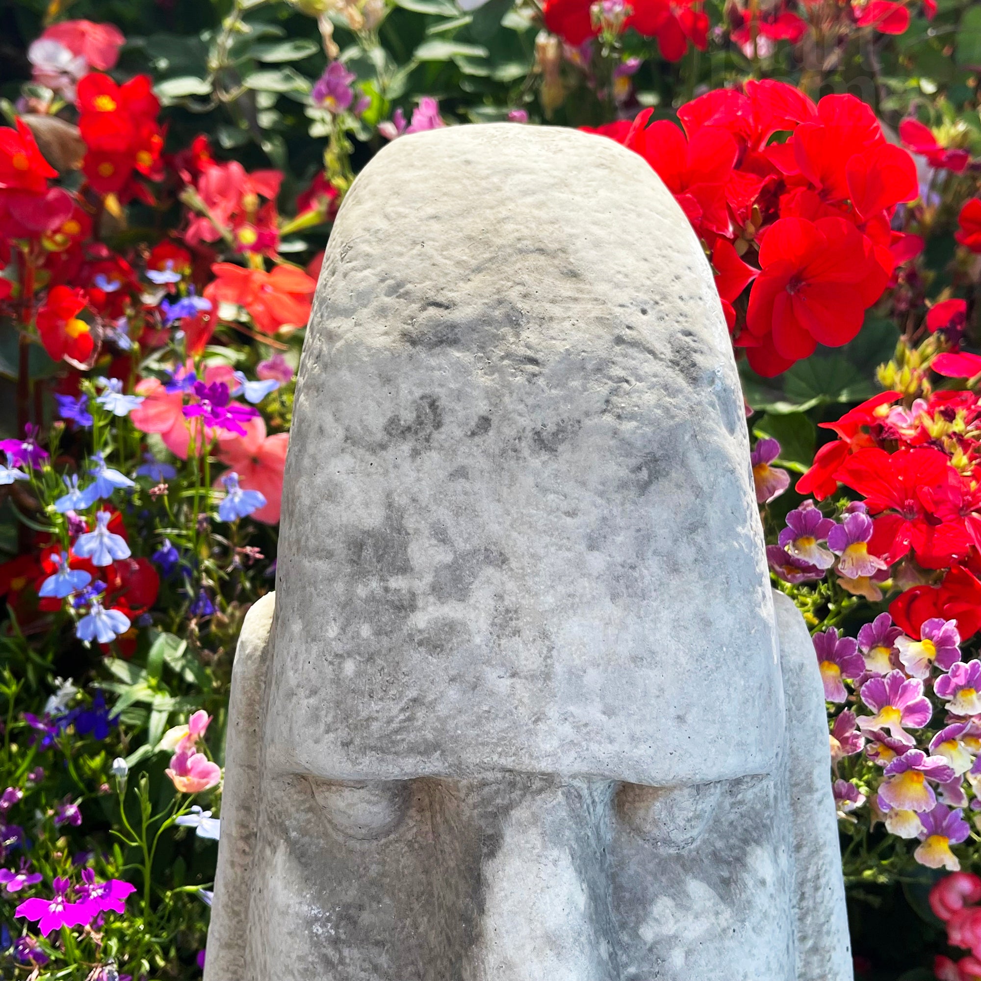 Stone Easter Island Head Garden Ornament
