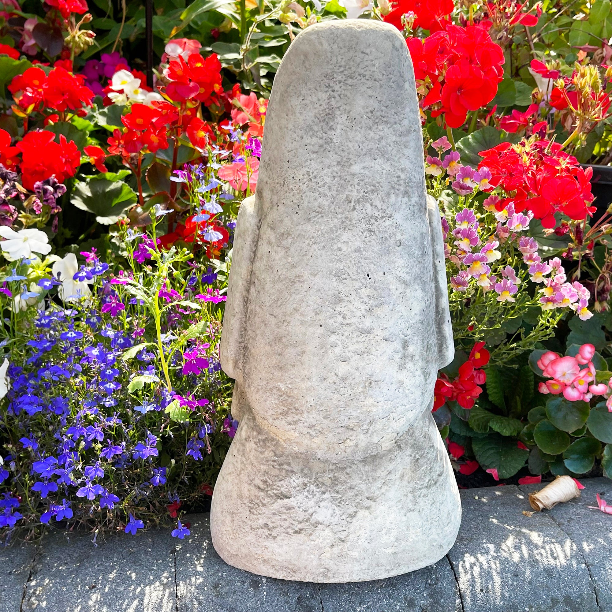 Stone Easter Island Head Garden Ornament