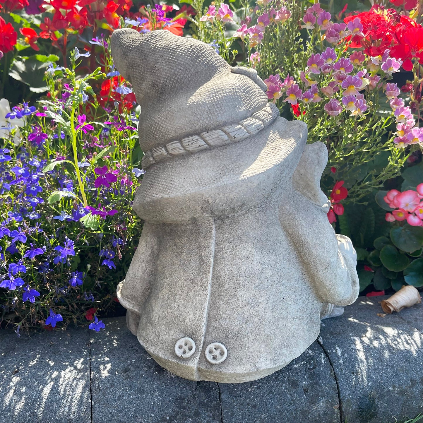 Stone Drinking Gnome Garden Ornament