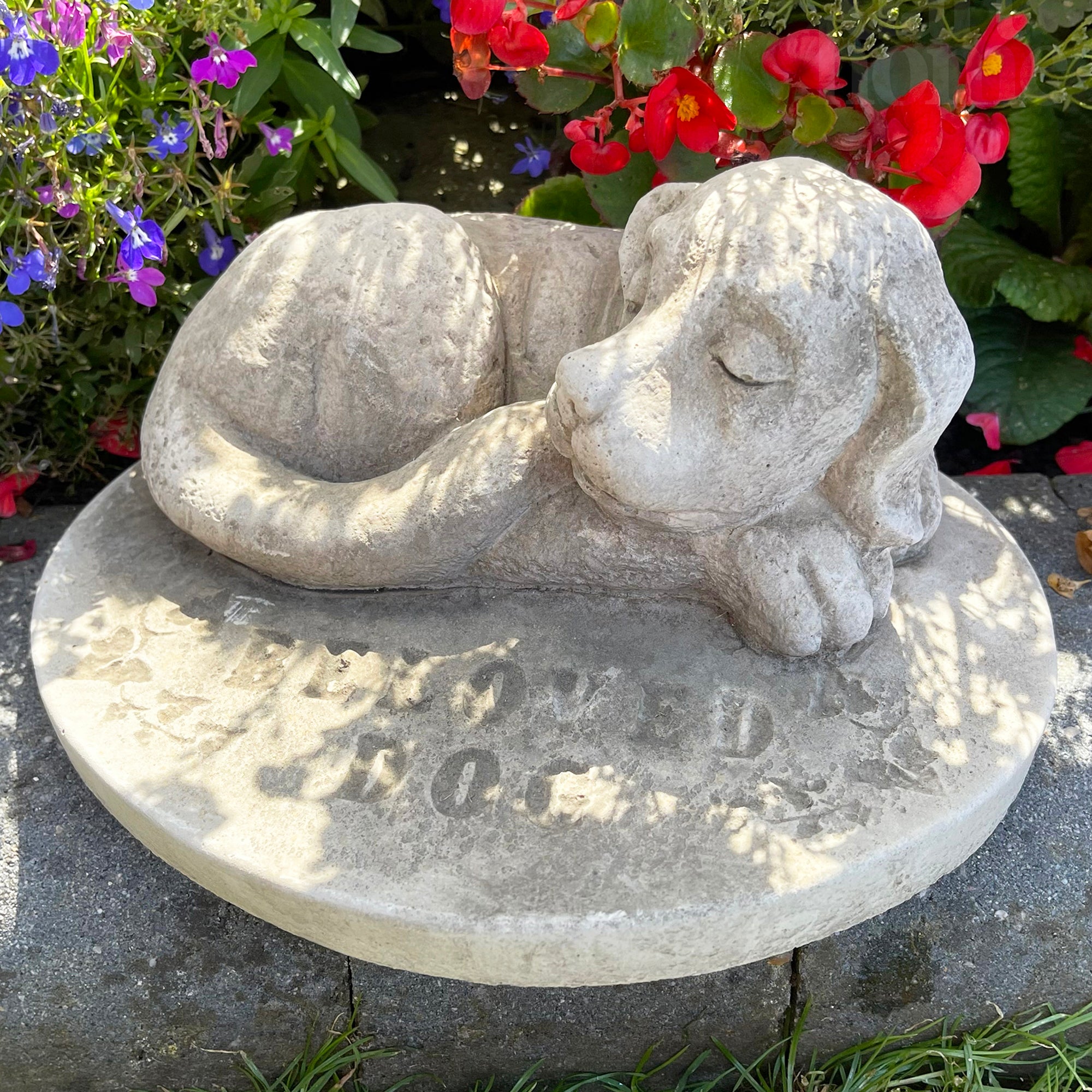 Stone Beloved Dog Memorial Ornament