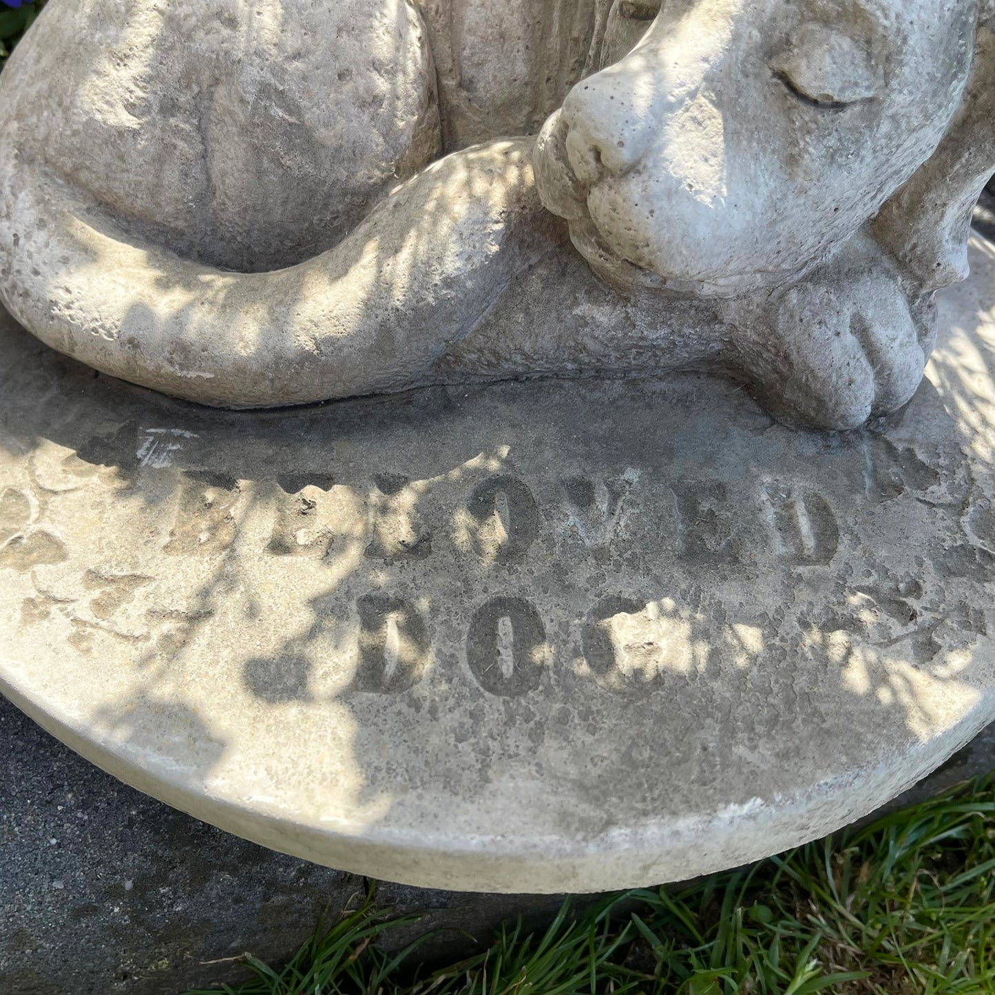 Stone Beloved Dog Memorial Ornament