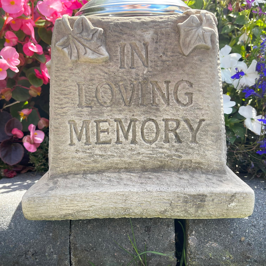 Stone Memorial Grave Vase