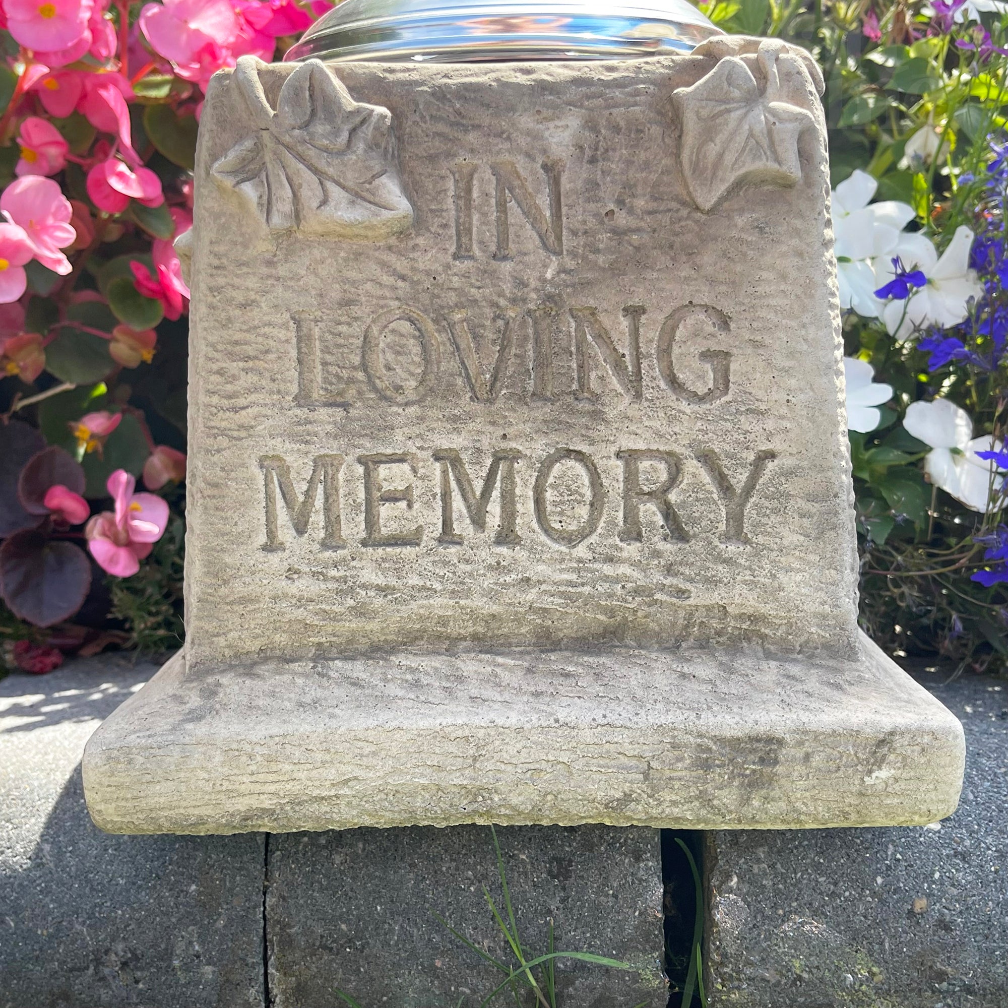 Stone Memorial Grave Vase