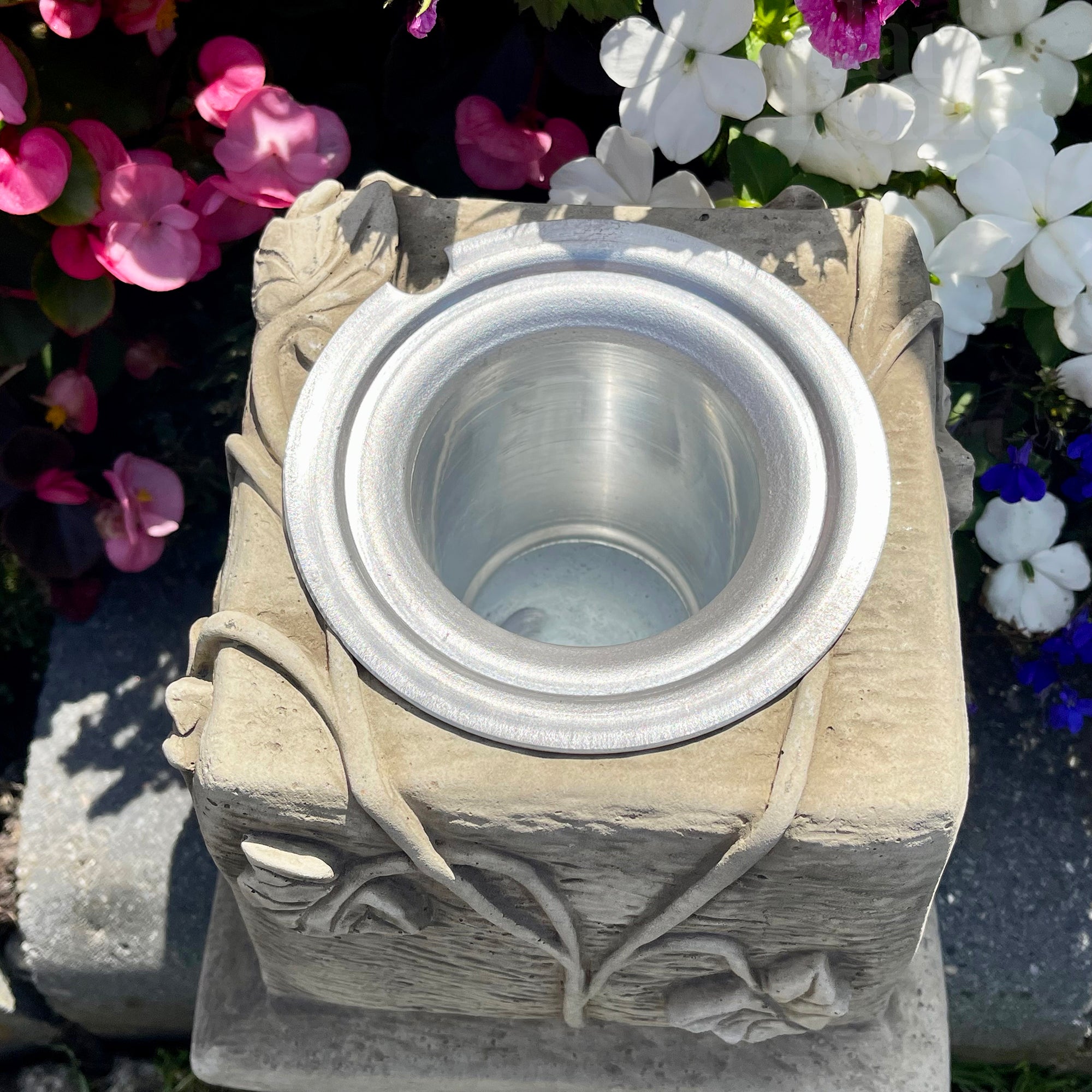 Stone Memorial Grave Vase
