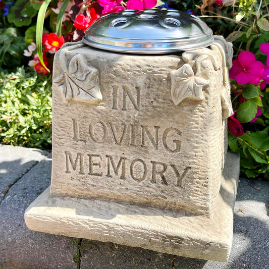 Stone Memorial Grave Vase