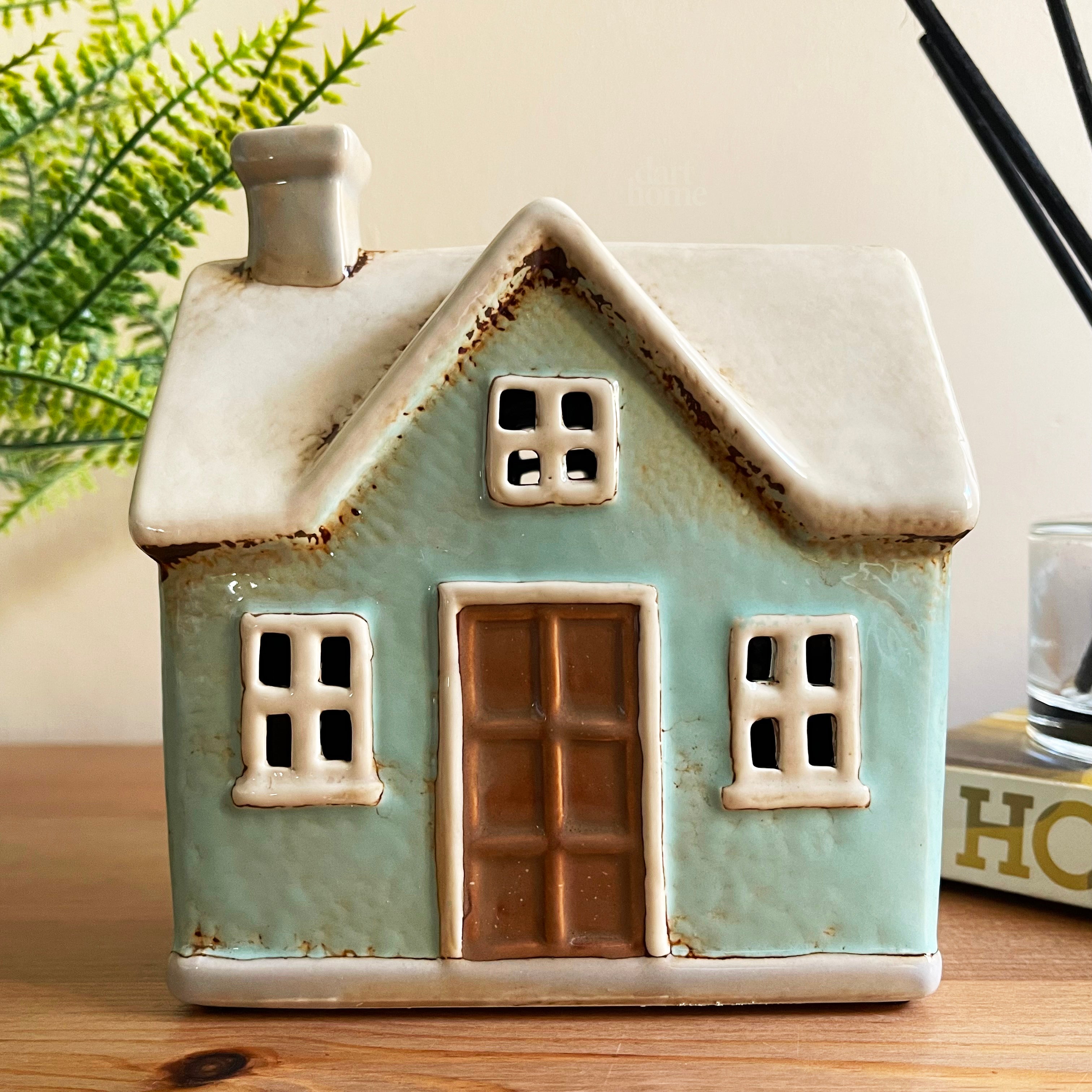 Ceramic Green House Candle Holder