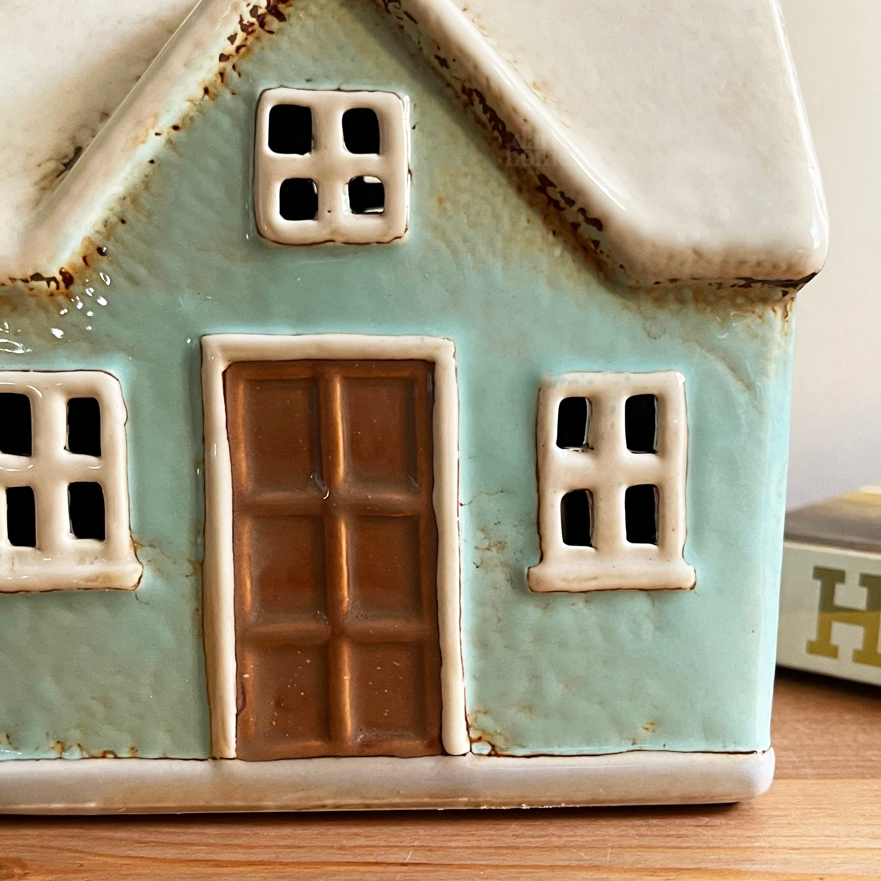 Ceramic Green House Candle Holder