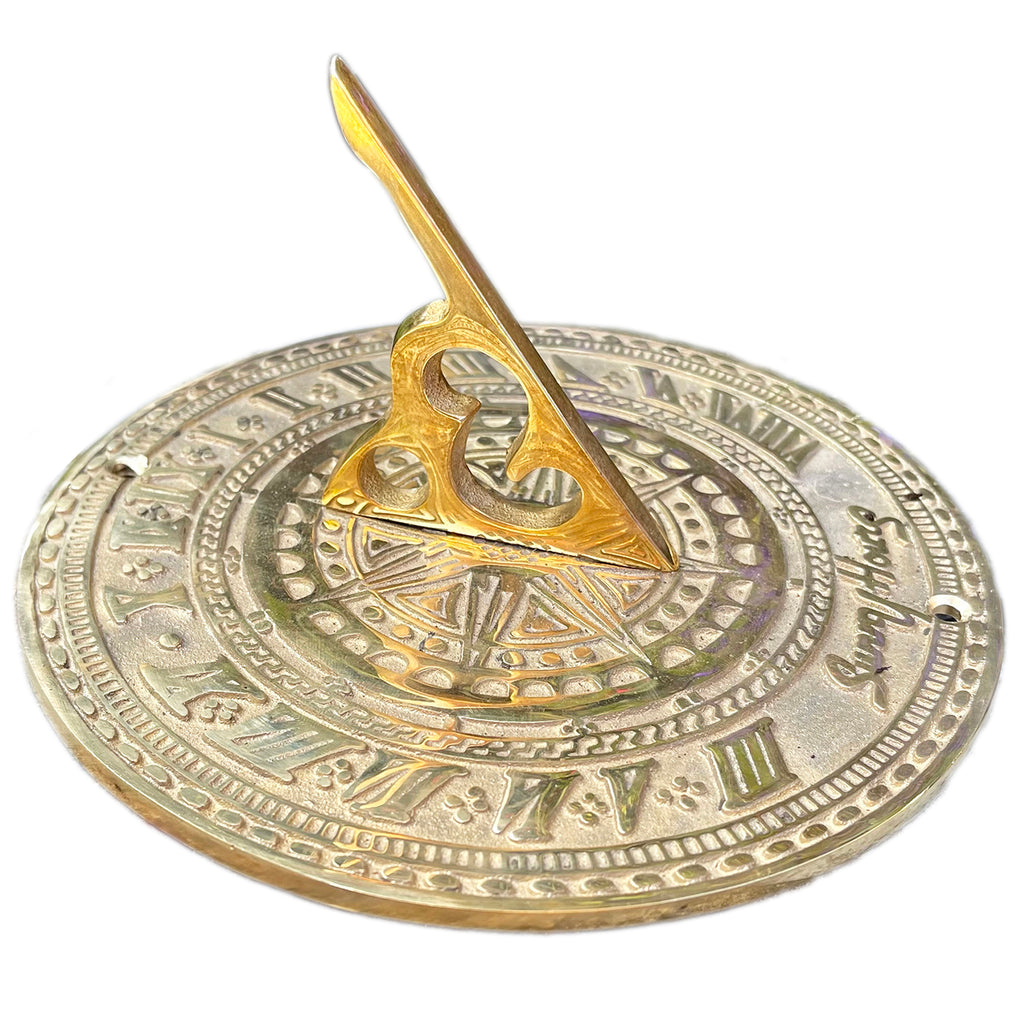 Round Polished Brass Sundial