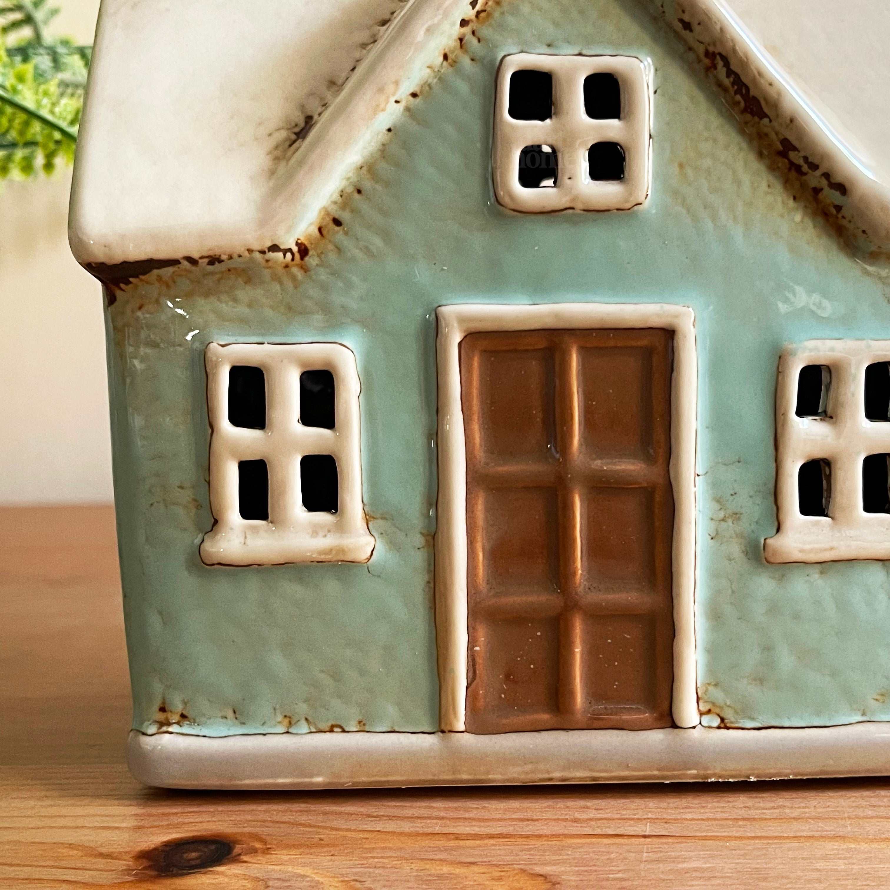 Ceramic Green House Candle Holder