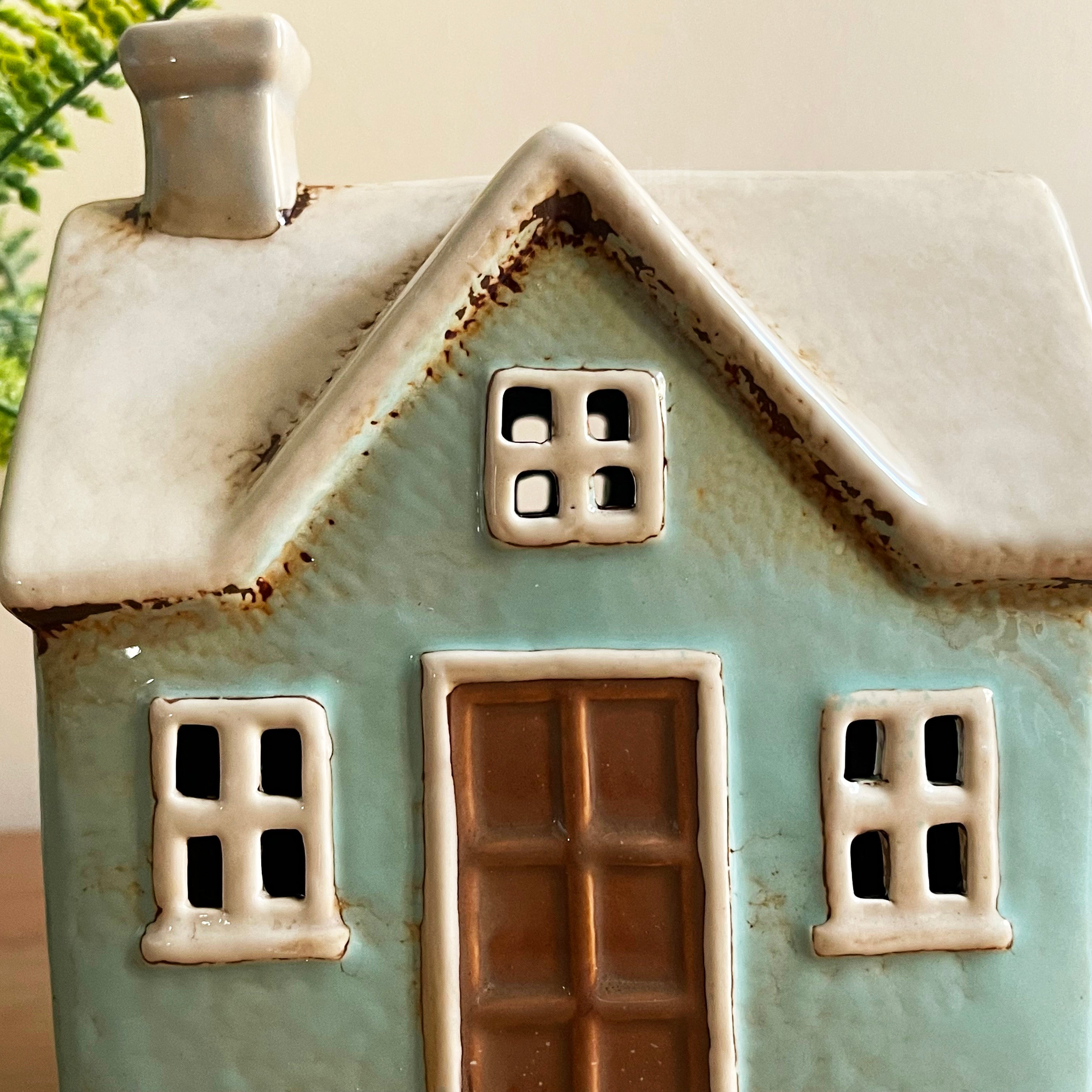 Ceramic Green House Candle Holder
