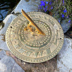 Round Polished Brass Sundial
