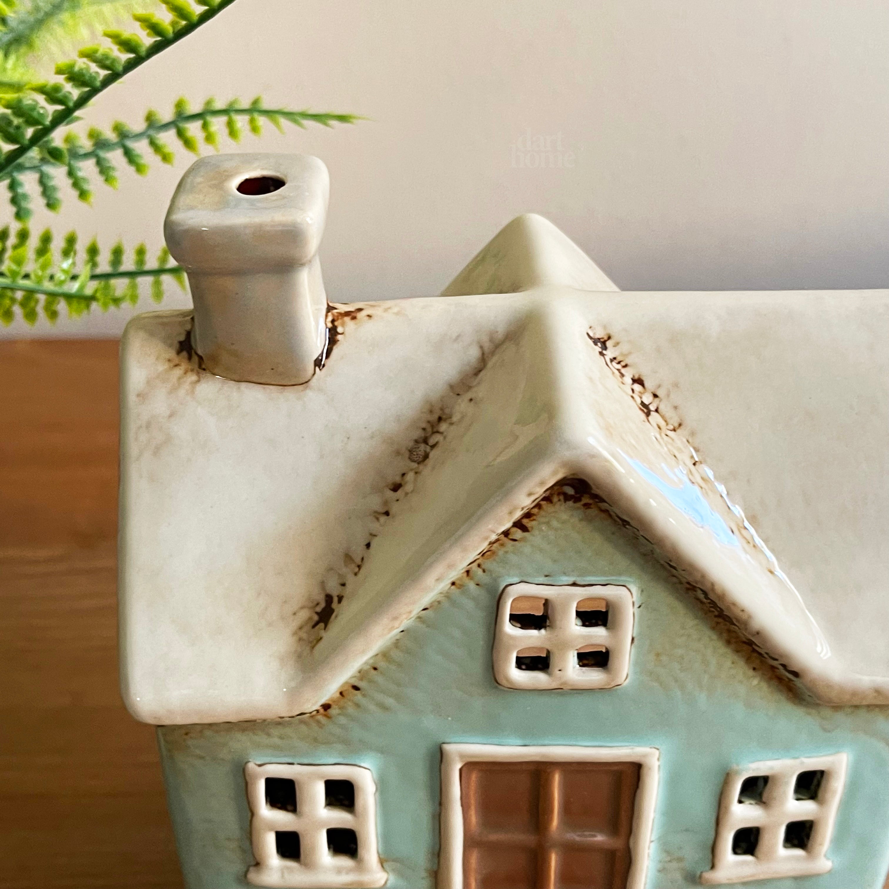 Ceramic Green House Candle Holder