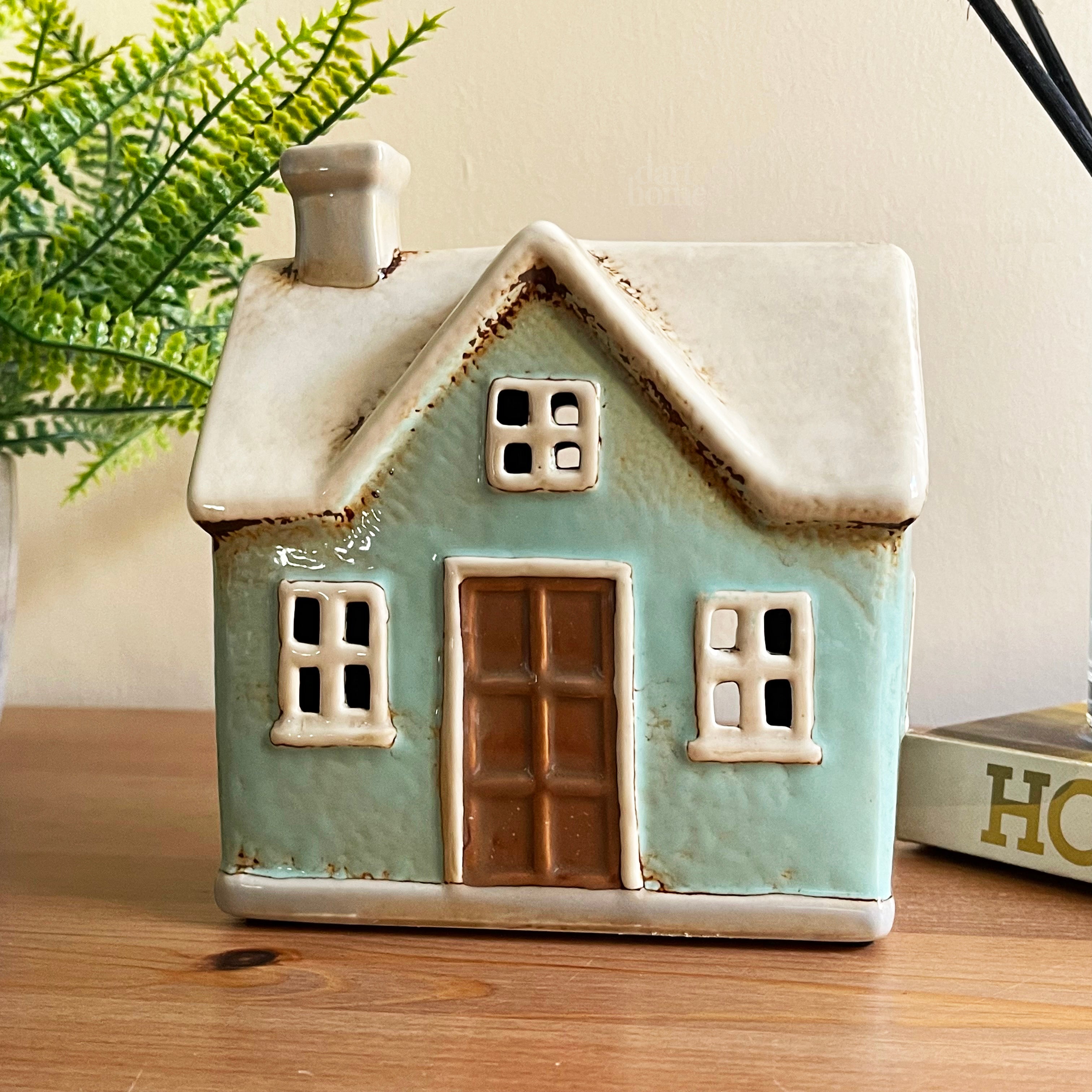Ceramic Green House Candle Holder