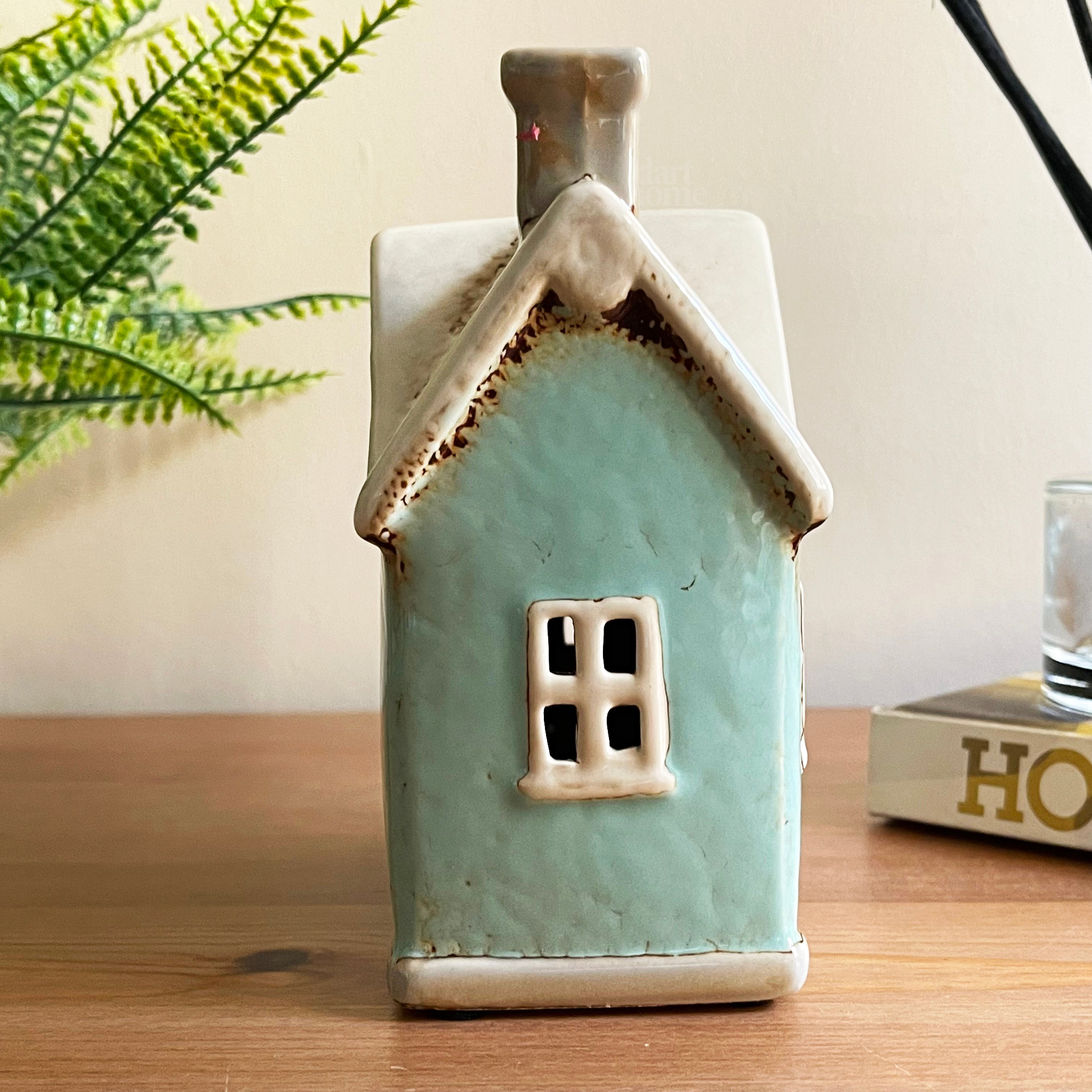 Ceramic Green House Candle Holder