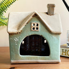 Ceramic Green House Candle Holder