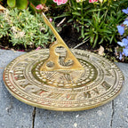 Round Polished Brass Sundial