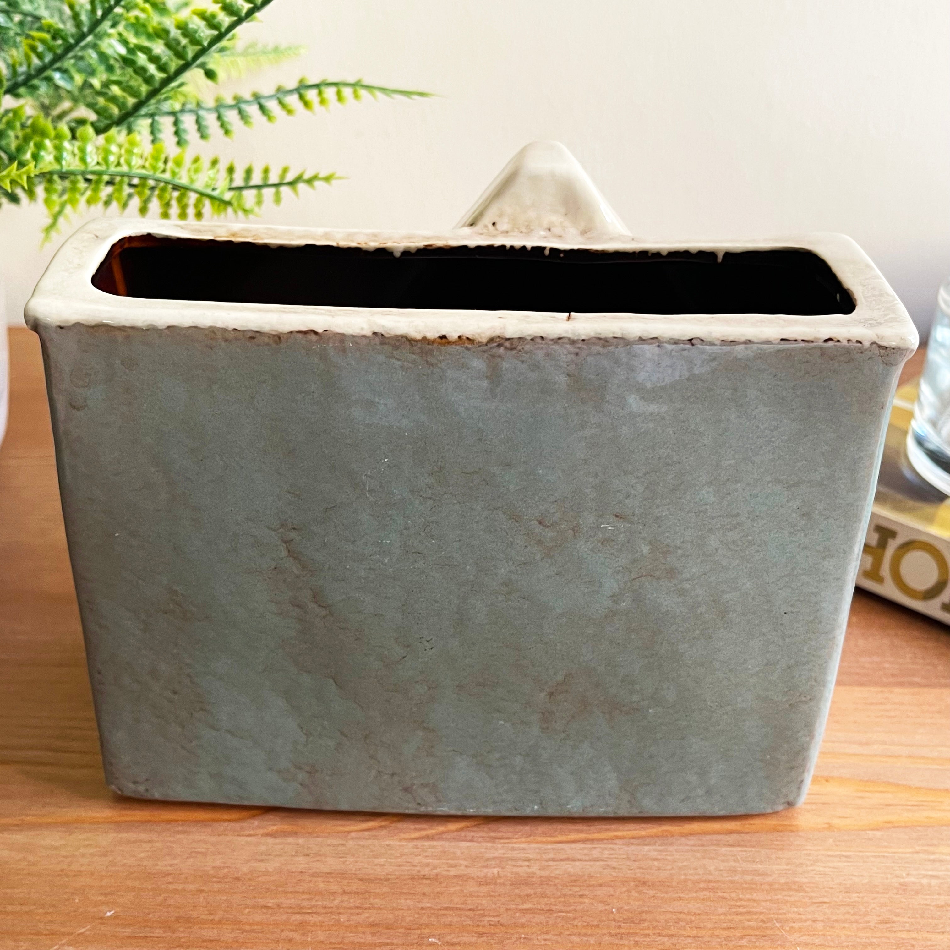 Ceramic Grey Cottage House Plant Pot