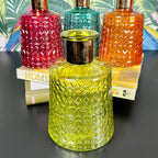 Jewel Glass Coloured Vases Set Of 4