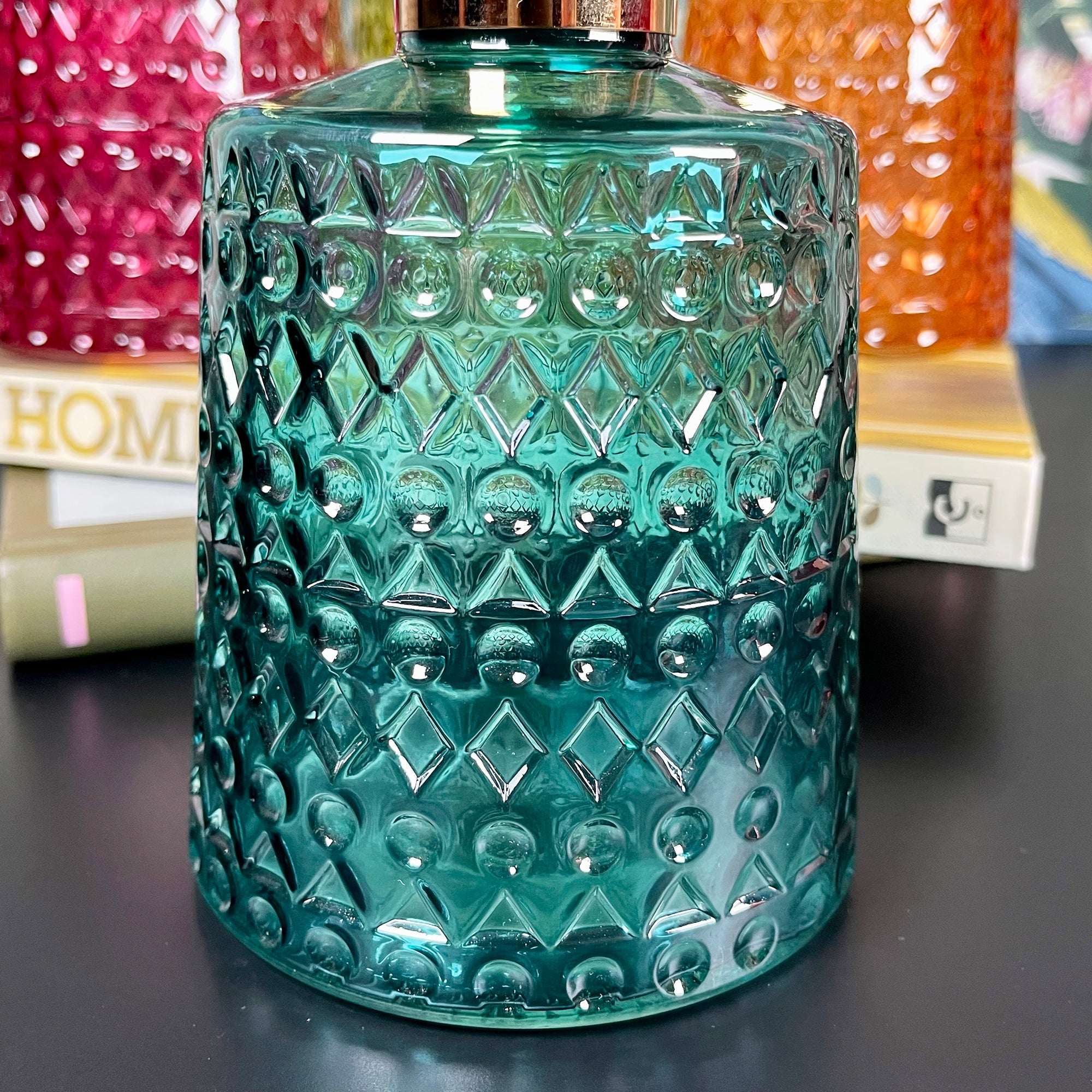 Jewel Glass Coloured Vases Set Of 4