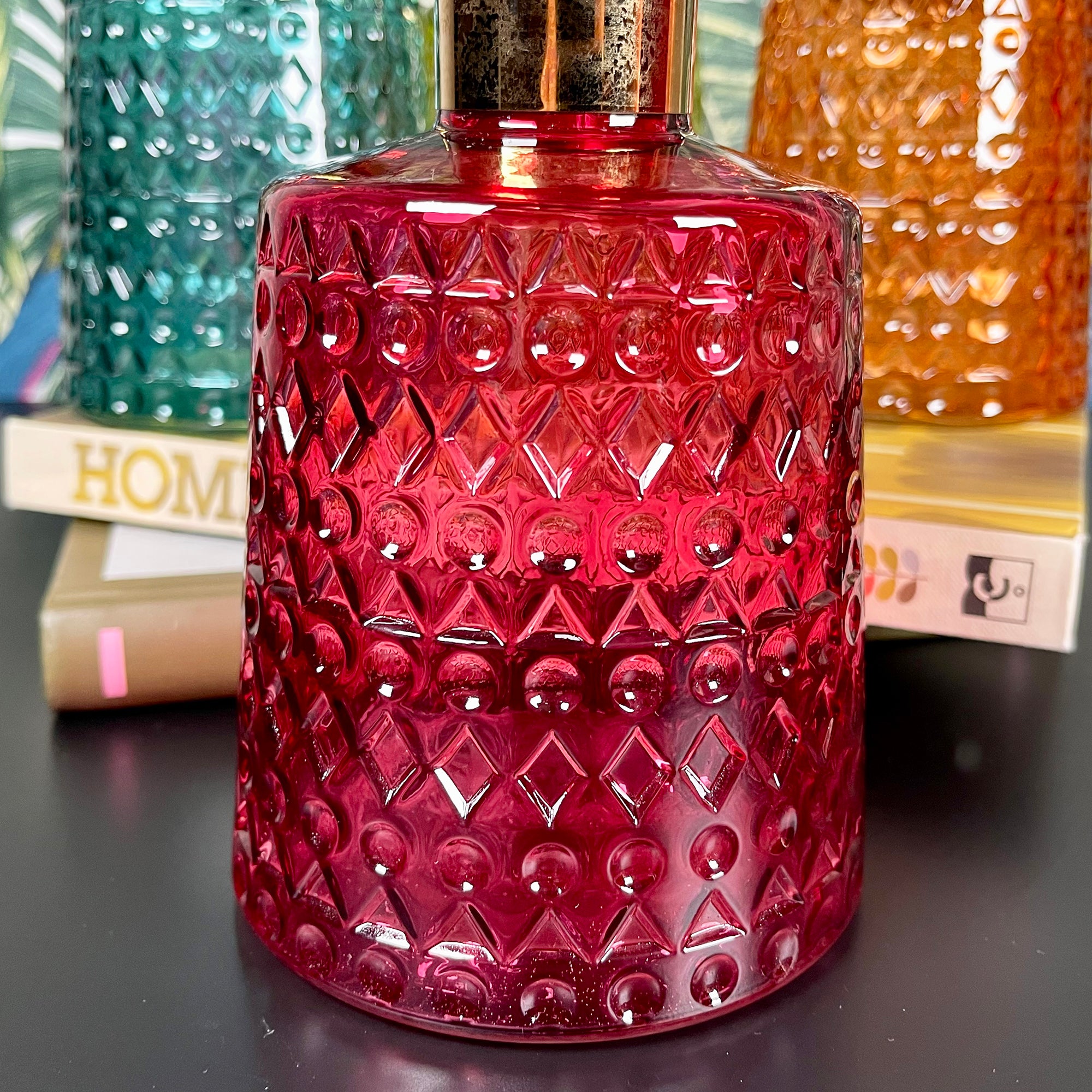 Jewel Glass Coloured Vases Set Of 4