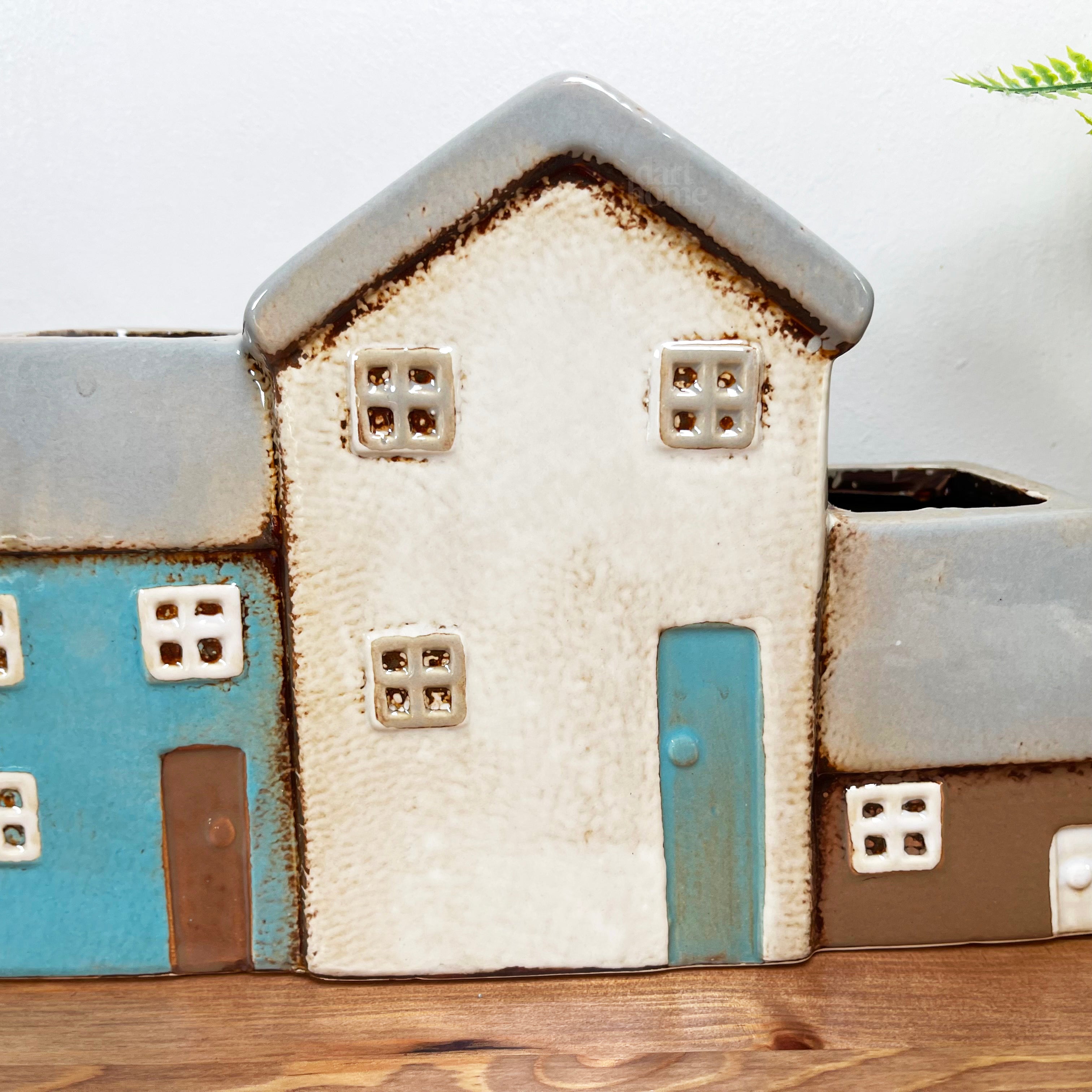 Ceramic Terraced Houses Indoor Plant Pot